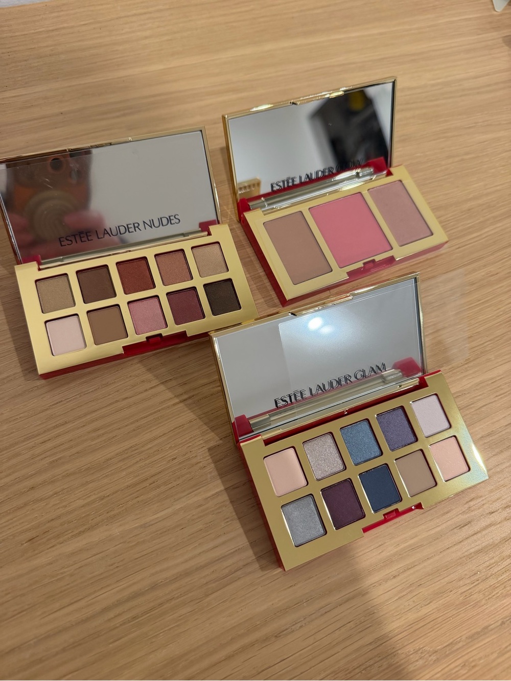 Estee Lauder Eyeshadow & Cheek Trio - Pink, Neutral, Gold, Blue, Purple